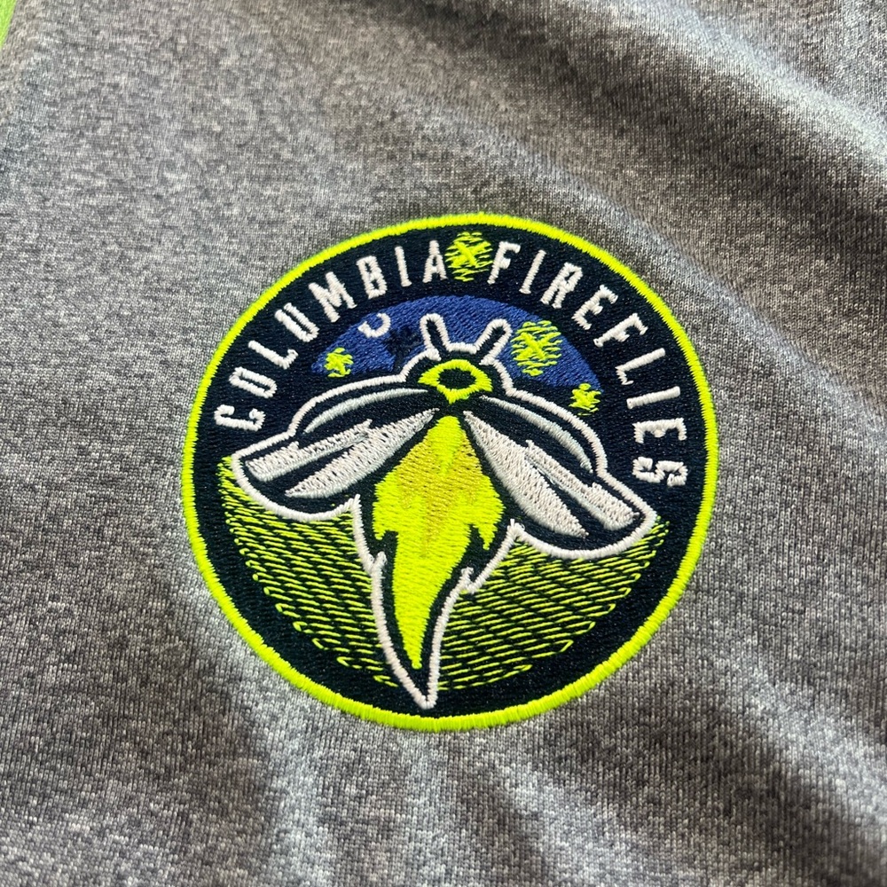 Vansport / MLB Gray Quarter-Zip Pullover Columbia Fireflies Womens XL - Picture 2 of 6